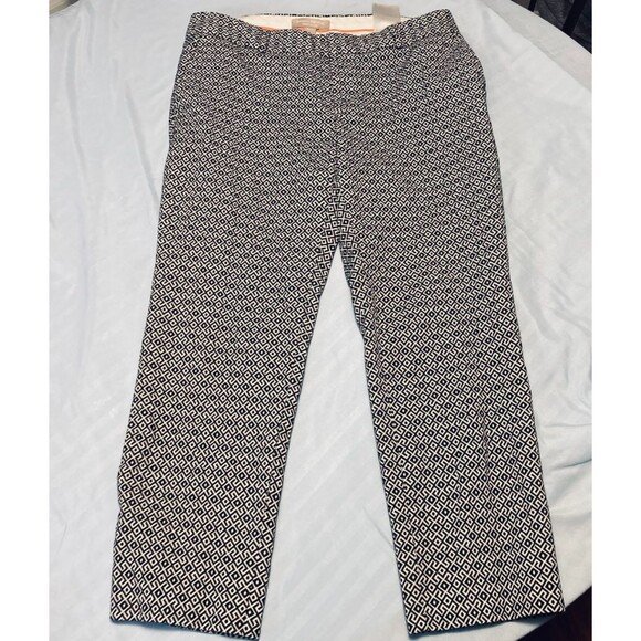 Banana Republic Hampton Fit Petite Patterned Jacquard like Fabric Pants, SZ 8P - Picture 1 of 8